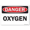 Signmission Safety Sign, OSHA Danger, 18" Height, Aluminum, Oxygen, Landscape OS-DS-A-1824-L-19460